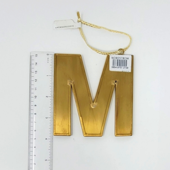 M Initial Holiday Ornament or Tag - Picture 7 of 8